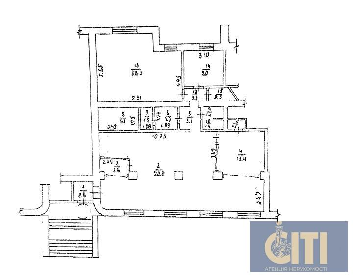 Приміщення в центрі Житомира по вулиці Київська, 164 м2
