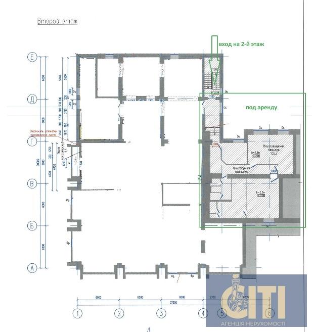Приміщення з окремим входом (другий поверх) 135,7 кв.м.