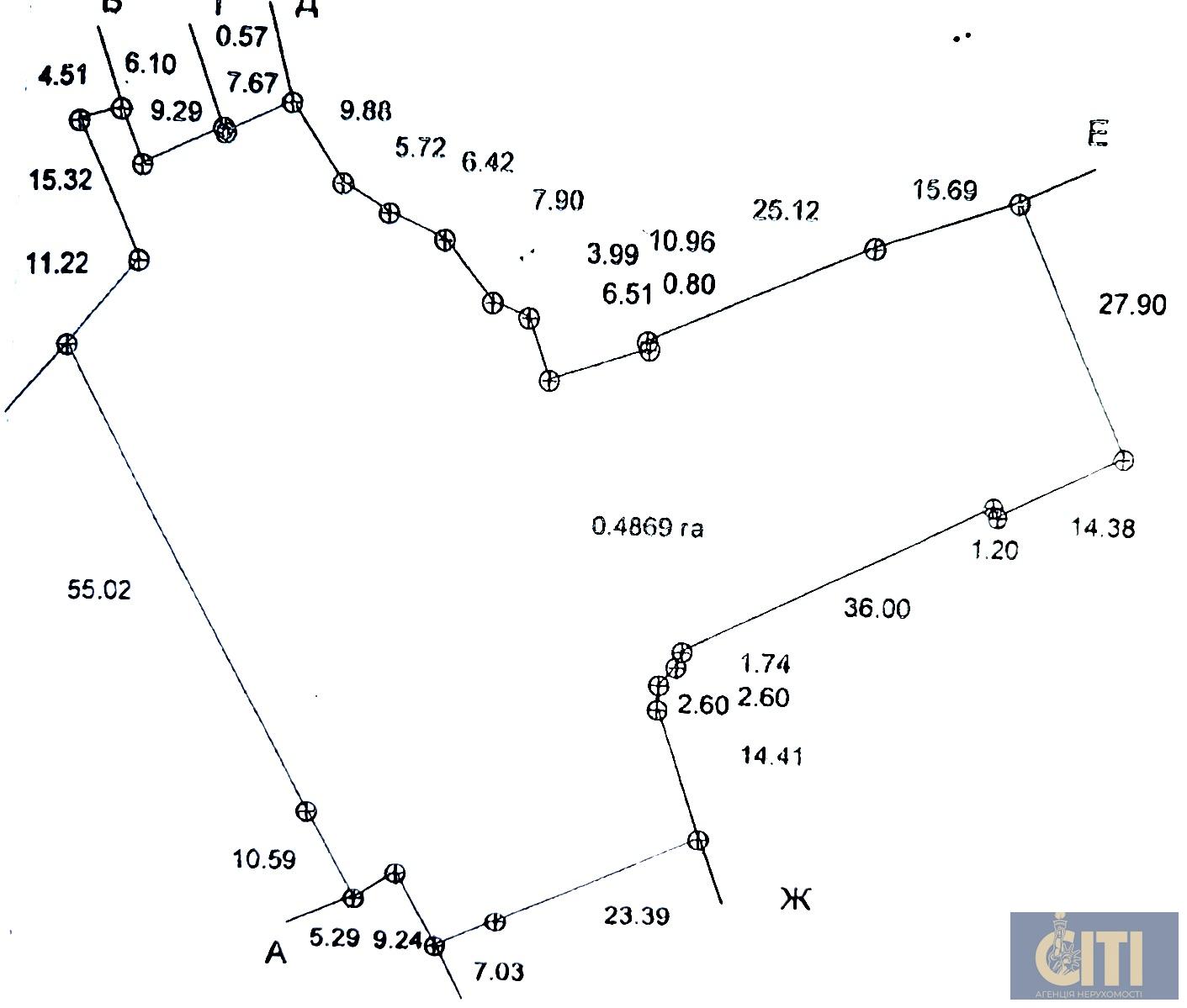 Продаж земельної ділянки комерційного призначення 0.50 Га під будівництво багатоповерхового будинку, центр Житомира