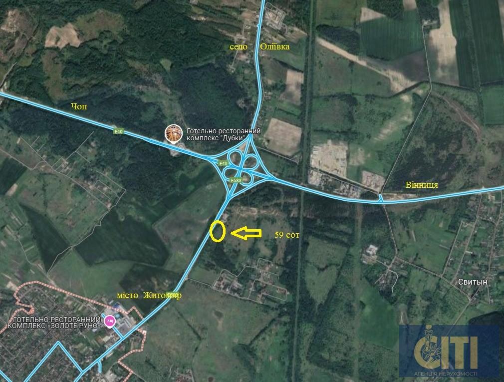 Фасадна ділянка під бізнес 0.59 га на трасі