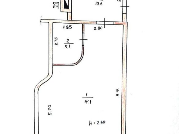 Приміщення магазину по вулиці Перемоги, 57 м²