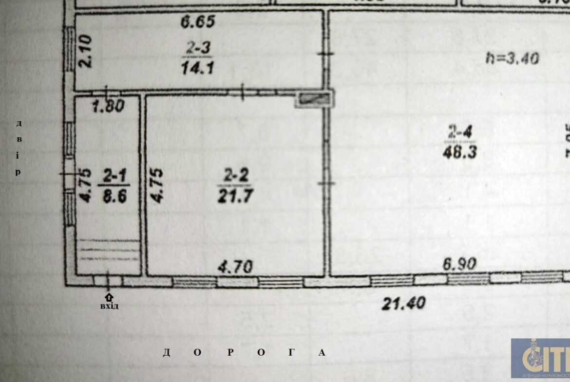 Продаж частини будинку з окремим входом, фасад, 5 вікон на вулицю, 92.7 кв.м.