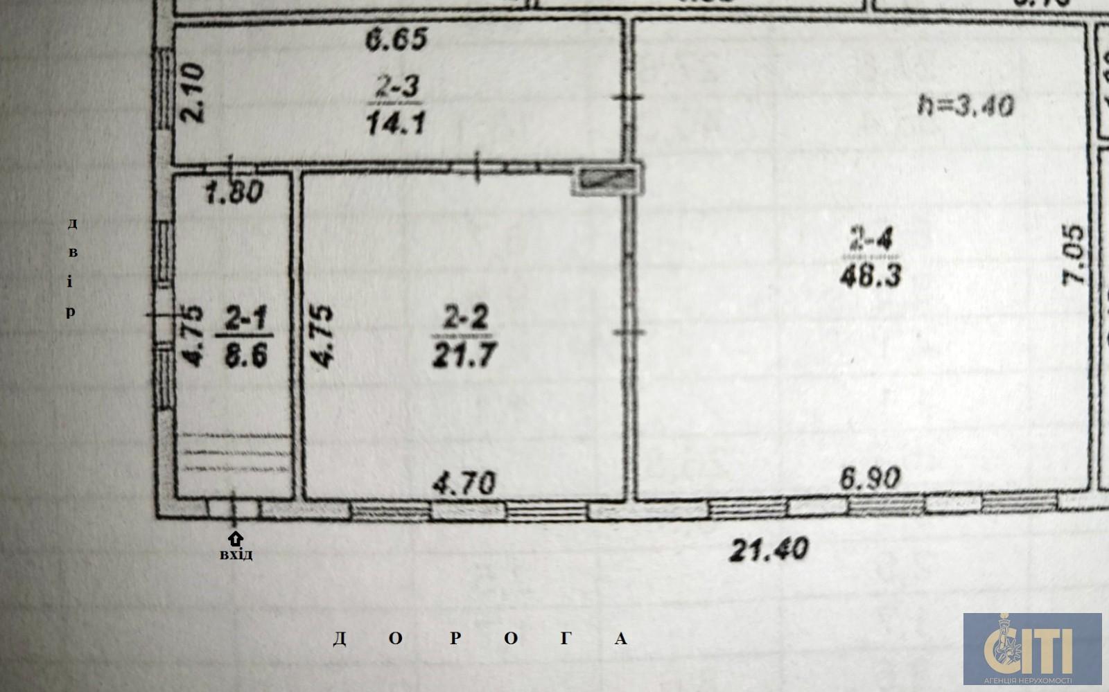 Продаж частини будинку з окремим входом, фасад, 5 вікон на вулицю, 92.7 кв.м.