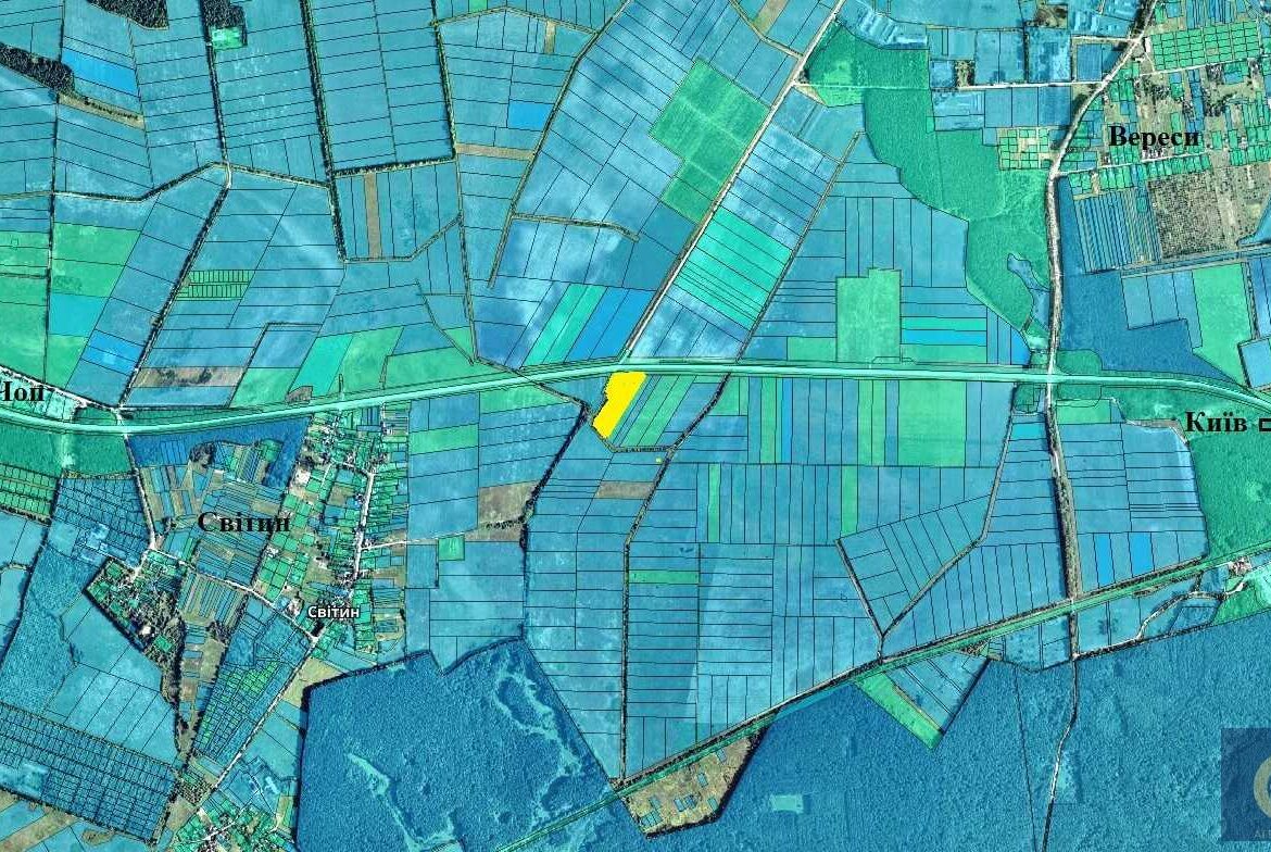 Продаж земельної ділянки траса Е40 (ЧОП-КИЇВ) біля м. Житомир, 1.9 Га