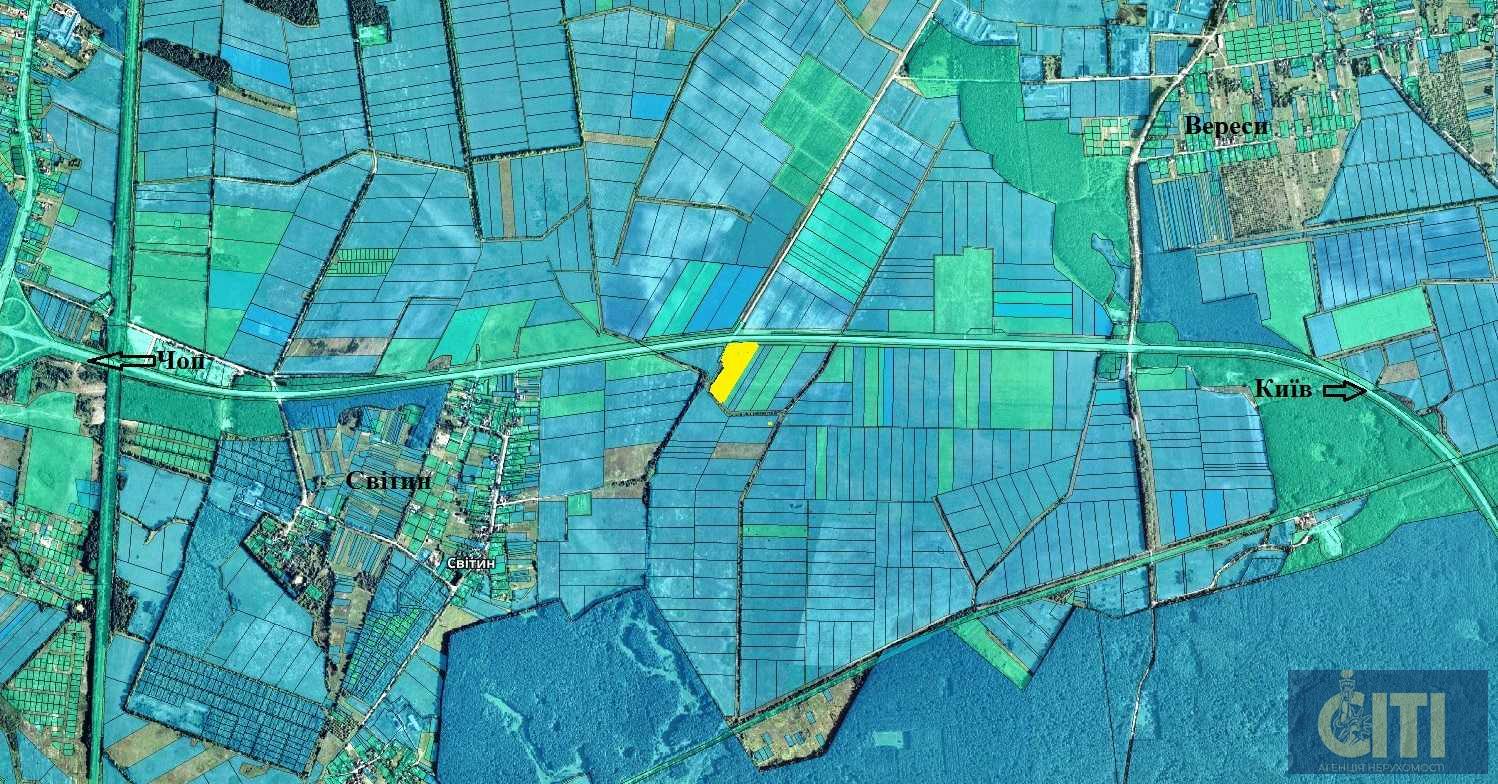 Продаж земельної ділянки траса Е40 (ЧОП-КИЇВ) біля м. Житомир, 1.9 Га