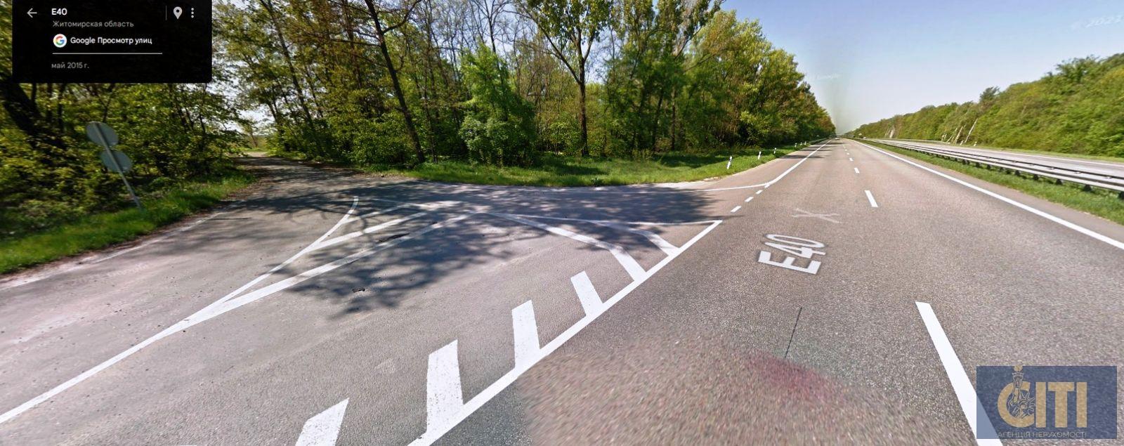 Продаж фасадної земельної ділянки на трасі Житомир–Київ біля села Кочерів