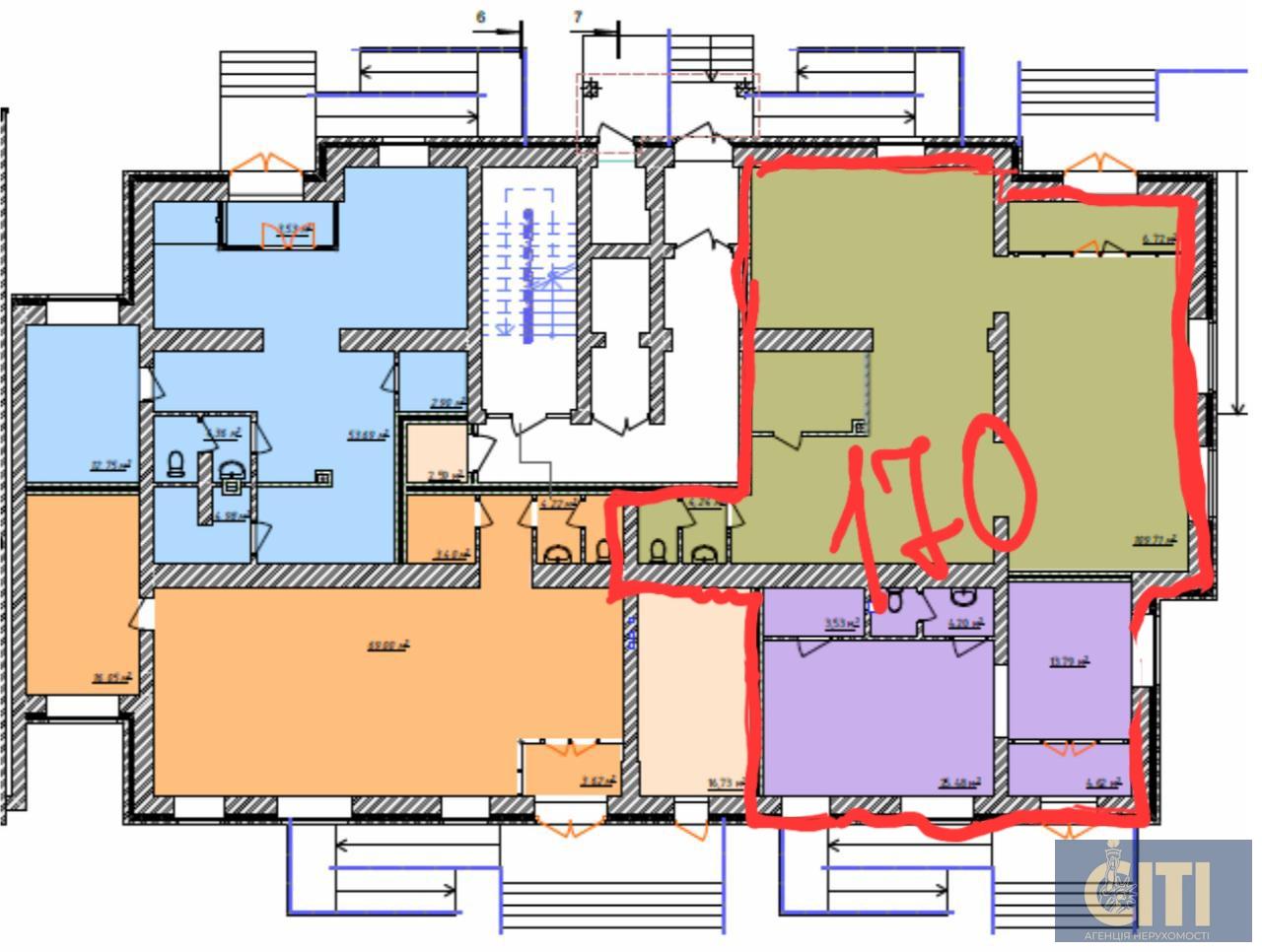 Фасадне приміщення, 170 кв.м у районі Малинського ринку