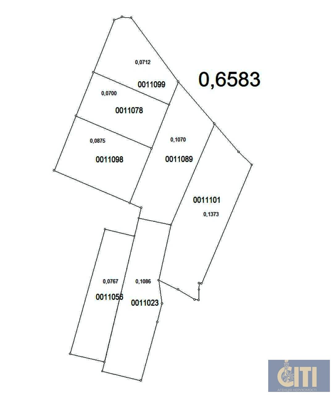 Продаж земельної ділянки під будівництво в с.Зарічани, площа 66 сот.