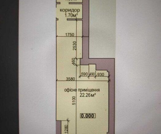 Здається в оренду нежитлове приміщення площею 24 м² у центрі Житомира