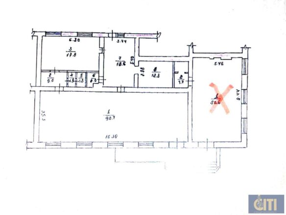 Оренда нежитлового приміщення в центрі загальною площею 155 кв.м. по вулиці Київській, район ЦУМу